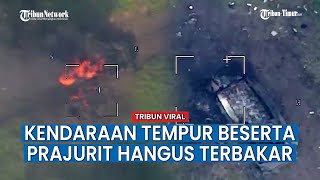 Tembakan Howitzer Rusia Hancurkan Kendaraan Tempur dan Benteng Prajurit Ukraina