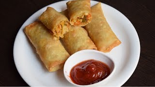 Noodle Spring Rolls recipe - Spring Rolls with Homemade Sheets- Easy & Quick Snack Recipe