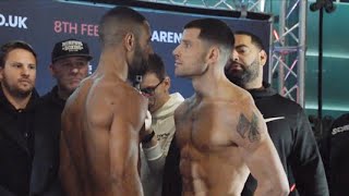 MARK DELUCA CHECKS KELL BROOK & WALKS OFF! -Kell Brook v Mark DeLuca FULL weigh in