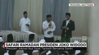 Santri Unjuk Gerakan Silat pada Presiden Jokowi di Pesantren Asyariyyah, Wonosobo, Jawa Tengah