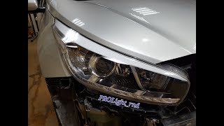 Kia Ceed. Биксеноновые линзы Hella 3R Premium.  Ретрофит. Скрытая установка ксенона.
