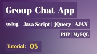 PHP Group Chat App Tutorial 05 - php pdo login system