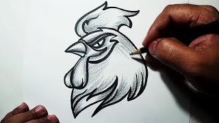 How to Draw A Chicken Head || Easy Sketch, Draw, Shade