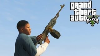 GTA 5: MG Location + Shooting Rampage Gameplay! Where To Find The Machine Gun (Grand Theft Auto V)