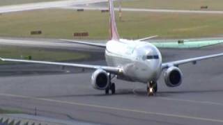 Turkish Boeing 738 Hard landing at Arlanda. Rwy 19L