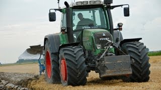 Ploegen On-land Ploughing Pflügen FENDT 820 Vario + Lemken Juwel 8 on-land plough - Vrolijk Landouw
