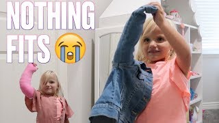 TODDLER GIRL GET READY WITH ME WITH A BROKEN ARM | GETTING DRESSED WITH ONE ARM CAST