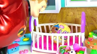 Мультик Куклы Лол! Джек- Джек превращается в Сюрпризы Лол! Суперсемейка устроила Челлендж шопкинс