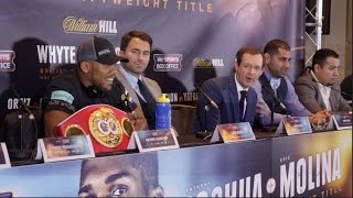 ANTHONY JOSHUA v ERIC MOLINA - OFFICIAL *FULL & UNCUT* PRESS CONFERENCE WITH SHANNON BRIGGS LURKIN