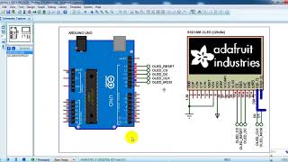 Arduino with SSD1306 OLED in SPI mode - Proteus simulation