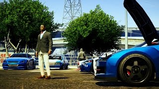 GTA 5 ONLINE | JDM, STANCED CAR MEET, CRUISE AND DRAG RACING [HD] [PS3]