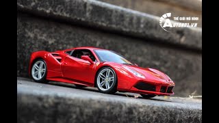 [REVIEW] MÔ HÌNH SIÊU XE FERRARI 488 GTB tỉ lệ 1:18 BBURAGO [Autono1.com.vn]