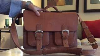 Leather Briefcase/Messenger Bag from White Buffalo Republic of Afton Wyoming