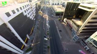 قطار الرياض | التحويلات المرورية على شارع العليا | تصوير جوي