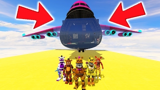ANIMATRONICS vs $10,000,000 FLYING MANSION! (GTA 5 Mods FNAF Funny Moments)