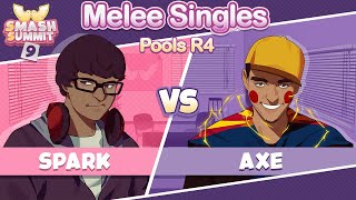 Spark vs Axe - Swiss Pools: Round 4 Melee Singles - Smash Summit 9 | Sheik vs Pikachu