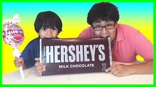 GIANT HERSHEY CHOCOLATE BAR with GIANT LOLLIPOP