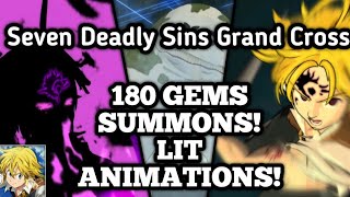 ShaftGod!!! 180 GEMS Summons w SSR Guaranteed | Seven Deadly Sins Grand Cross of Light and Darkness