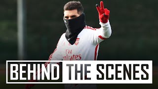 BEHIND THE SCENES | Arsenal get up for the cup in training!