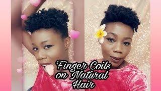 Easy natural hair style(Finger coils)