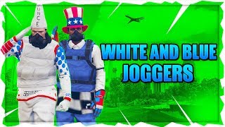 GTA 5 ONLINE - *SOLO* HOW TO OBTAIN WHITE & BLUE JOGGERS! BEST MODDED OUTFITS GTA 5! DM GLITCH 1.43