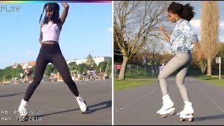 Cette jeune femme nous rend tous ridicule sur des rollers