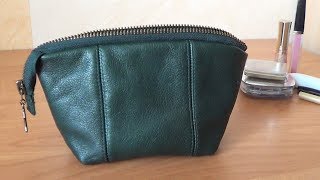 Косметичка из кожаных лоскутов