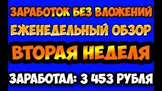 Заработок без вложений лучшие сайты еженедельный обзор №2