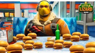 RAPTOR GETS FAT OFF DURR BURGERS! - FORTNITE SHORT