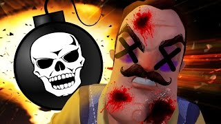 KILLING THE NEIGHBOR WITH EXPLOSIVES!? (Hello Neighbour / Hello Neighbor Alpha 2 Gameplay)