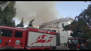 LIVE: Пожар в Национальной филармонии Кишинева