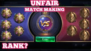 UNFAIR MATCH MAKING| IDEAS FOR IMPROVEMENT | MOBILE LEGENDS |