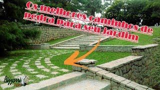 Melhores ideias para caminhos de pedra no jardim