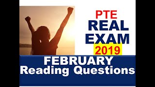 PTE Feb 2019 Real Exam Reading Mock Test- Most Repeated Questions