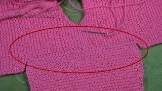 Горизонтальный трикотажный шов с открытыми петлями. Horizontal seam with open loops.