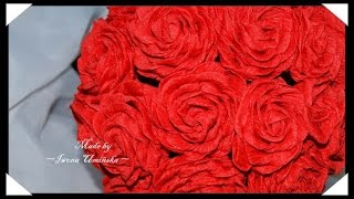 Простые цветы из гофрированной бумаги