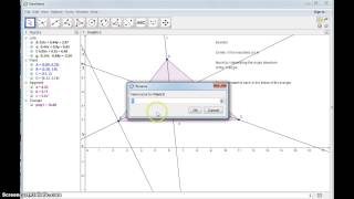 Consruct an inscribed circle with Geogebra