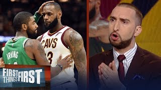 Nick Wright reacts to LeBron's revamped Cavs dominating Kyrie's Celtics | FIRST THINGS FIRST
