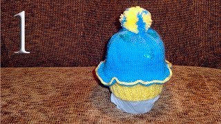 Воздушная шапка для ребенка спицами