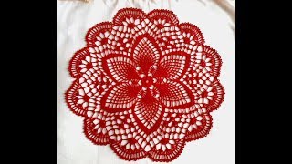 Салфетка крючком "Весенняя"_Часть_1_Doily crochet "Spring"