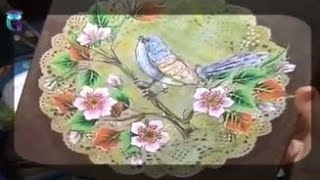 Роспись в технике одного мазка (One Stroke). Рисуем птицу. Мастер класс. Наташа Фохтина