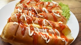 Resepi Roti Sosej Cheese Kukus