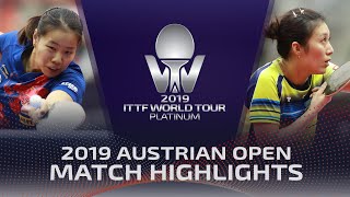 Gu Yuting vs Han Ying | 2019 ITTF Austrian Open Highlights (R16)