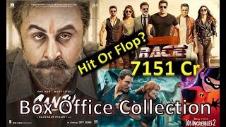 Box Office Collection Of Sanju, Race 3 , Incredible 2, Jurassic World 2 etc 2018