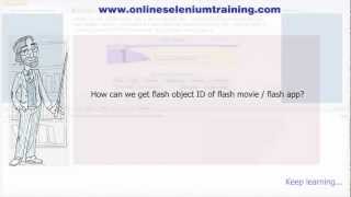 how can we get flash object ID of flash movie - flash app  ? [onlineseleniumtraining.com]