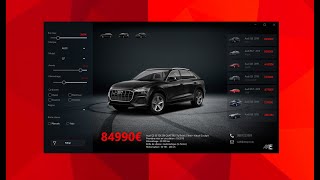 C# Modern Flat UI - CAR SHOP ui Design - Visual Studio Winform Dashboard App GUNA