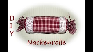 Bezug für eine Nackenrolle nähen für Anfänger