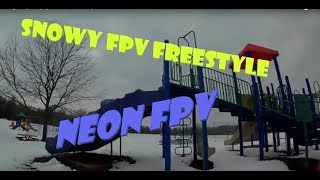 Getting Daring And Flying over snow - FPV FREEstyle