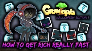HOW TO GET RICH REALLY FAST IN GROWTOPIA (HALLOWEEN EDITION) !