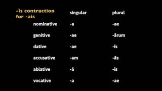 Cases, First Declension